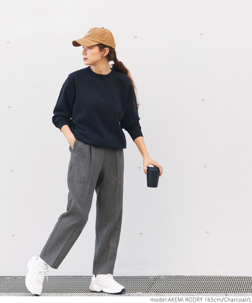 coca（coca）（コカ）の「圧縮ポンチテーパードパンツ（その他パンツ・レディース・ブラウン/アイボリー/チャコール・M/L）」の21枚目の写真