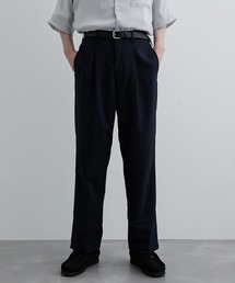 JUNRED | 【ユウ×JUNRed】ポリッシュドTRワンタックストレートワイドパンツ(スラックス)