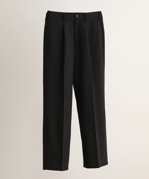 JUNRED(ジュンレッド)の「【ユウ×JUNRed】ポリッシュドTRワンタックストレートワイドパンツ(スラックス・メンズ・ライトグレー/ネイビー/ブラック・S/M/L)」の6枚目の写真