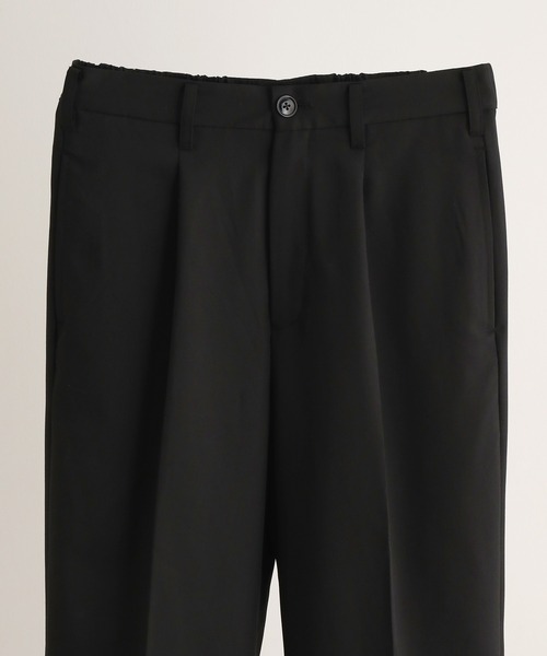 JUNRED(ジュンレッド)の「【ユウ×JUNRed】ポリッシュドTRワンタックストレートワイドパンツ(スラックス・メンズ・ライトグレー/ネイビー/ブラック・S/M/L)」の8枚目の写真