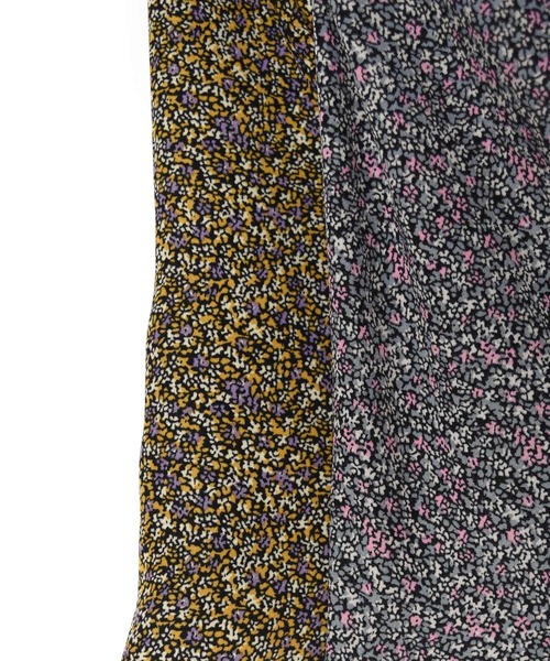 w closet(ダブルクローゼット)の「小花プリントドロストワンピース(ワンピース・レディース・イエロー/グレー系2・FREE)」の7枚目の写真