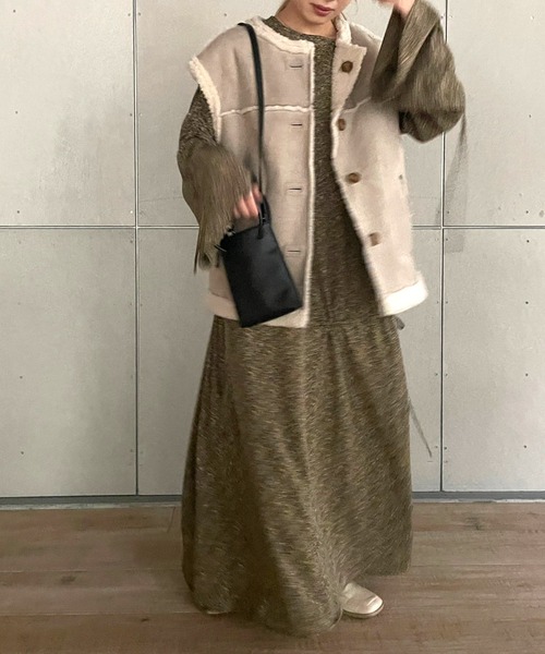 w closet(ダブルクローゼット)の「小花プリントドロストワンピース(ワンピース・レディース・イエロー/グレー系2・FREE)」の16枚目の写真