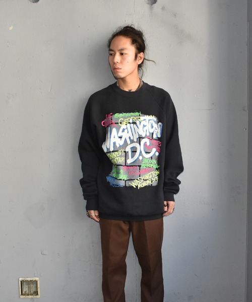 VINTAGE（ヴィンテージ）の「【ヴィンテージ古着】90's WASHINGTON DC クルーネックスウェット（スウェット・メンズ・ブラック・X-LARGE）」の4枚目の写真