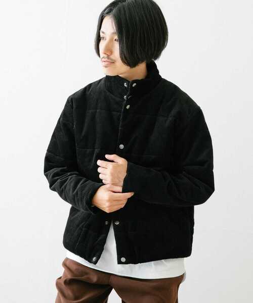 ITEMS URBANRESEARCH（アイテムズ アーバンリサーチ）の「コーデュロイ中綿スタンドカラージャケット（ダウンジャケット/コート・メンズ・オフホワイト/グレー/ブラック/キャメル・MEDIUM/LARGE）」の20枚目の写真