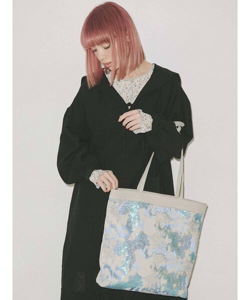 merry jenny（メリージェニー）の「WATERYスパンコールトート（トートバッグ・レディース・ブルー/ブラウン/ピンク・FREE）」の16枚目の写真