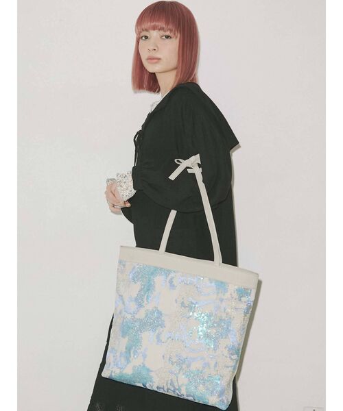 merry jenny（メリージェニー）の「WATERYスパンコールトート（トートバッグ・レディース・ブルー/ブラウン/ピンク・FREE）」の15枚目の写真