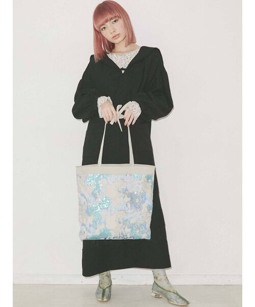 merry jenny（メリージェニー）の「WATERYスパンコールトート（トートバッグ・レディース・ブルー/ブラウン/ピンク・FREE）」の12枚目の写真