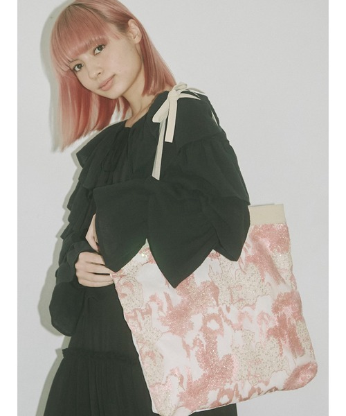 merry jenny（メリージェニー）の「WATERYスパンコールトート（トートバッグ・レディース・ブルー/ブラウン/ピンク・FREE）」の3枚目の写真