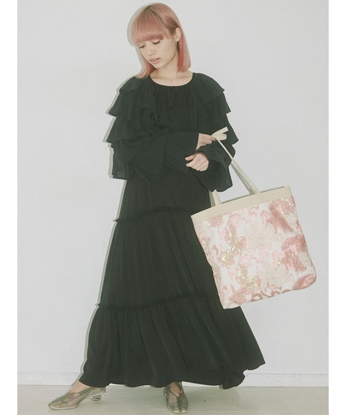 merry jenny（メリージェニー）の「WATERYスパンコールトート（トートバッグ・レディース・ブルー/ブラウン/ピンク・FREE）」の7枚目の写真