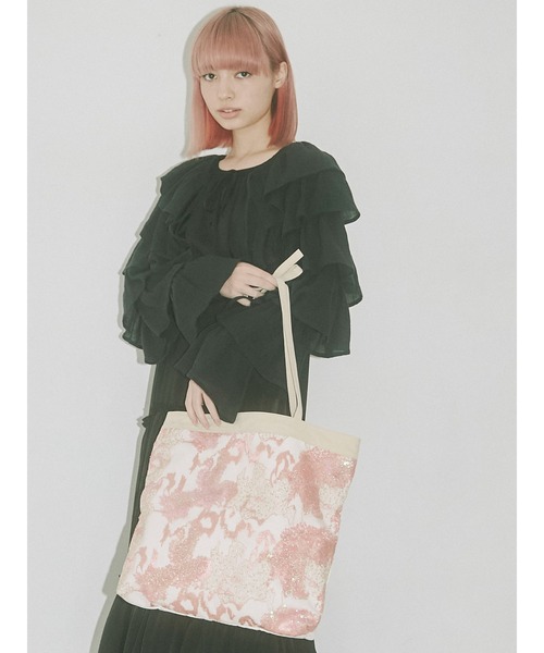 merry jenny（メリージェニー）の「WATERYスパンコールトート（トートバッグ・レディース・ブルー/ブラウン/ピンク・FREE）」の8枚目の写真