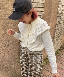 byYOUANCE | クロシェつけ襟ニット(ニット/セーター)