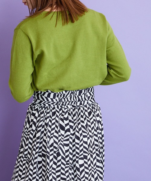 byYOUANCE(バイユアンス)の「クロシェつけ襟ニット(ニット/セーター・レディース・ブラック/ライム/ホワイト・FREE)」の21枚目の写真