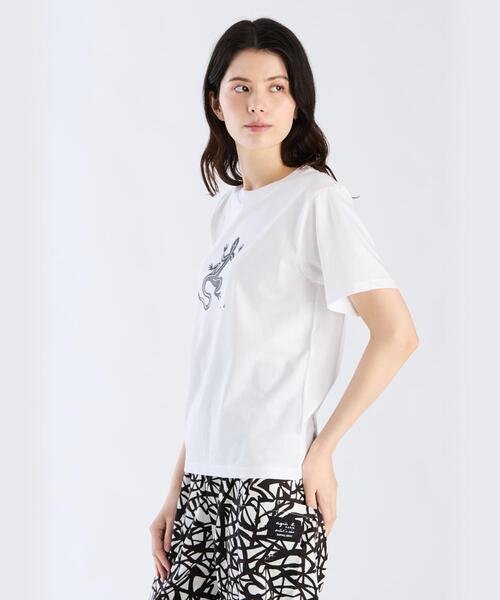 agnes b.（アニエスベー）の「SF64 TS レザールTシャツ（Tシャツ/カットソー・レディース・ホワイト・2/3/1）」の3枚目の写真