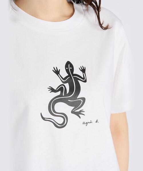 agnes b.（アニエスベー）の「SF64 TS レザールTシャツ（Tシャツ/カットソー・レディース・ホワイト・2/3/1）」の6枚目の写真