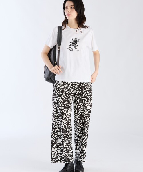 agnes b.（アニエスベー）の「SF64 TS レザールTシャツ（Tシャツ/カットソー・レディース・ホワイト・2/3/1）」の7枚目の写真