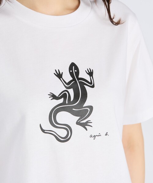 agnes b.（アニエスベー）の「SF64 TS レザールTシャツ（Tシャツ/カットソー・レディース・ホワイト・2/3/1）」の8枚目の写真