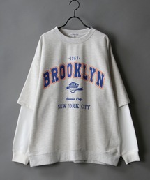 SITRY | wide silhouette fake layered sweat/ワイドシルエット フェイクレイヤード スウェット/トレーナー(スウェット)