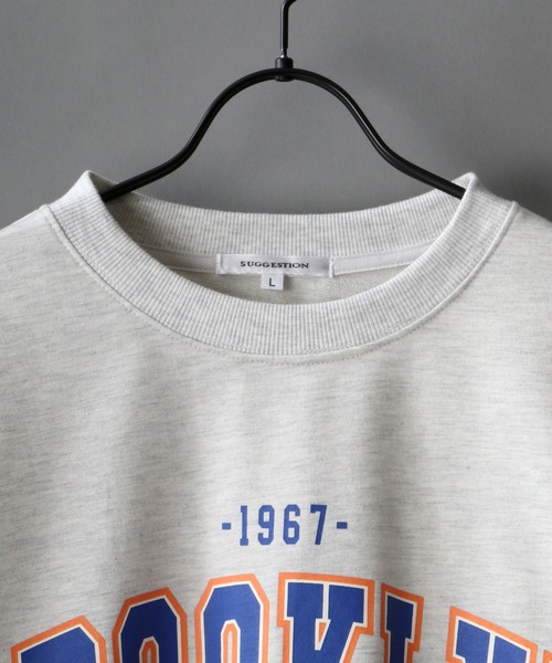 SITRY（シトリー）の「wide silhouette fake layered sweat/ワイドシルエット フェイクレイヤード スウェット/トレーナー（スウェット・メンズ・アッシュグレー/ブラック/ネイビー/グリーン・M/L）」の18枚目の写真