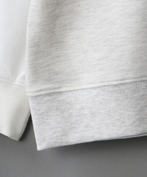 SITRY（シトリー）の「wide silhouette fake layered sweat/ワイドシルエット フェイクレイヤード スウェット/トレーナー（スウェット・メンズ・アッシュグレー/ブラック/ネイビー/グリーン・M/L）」の16枚目の写真