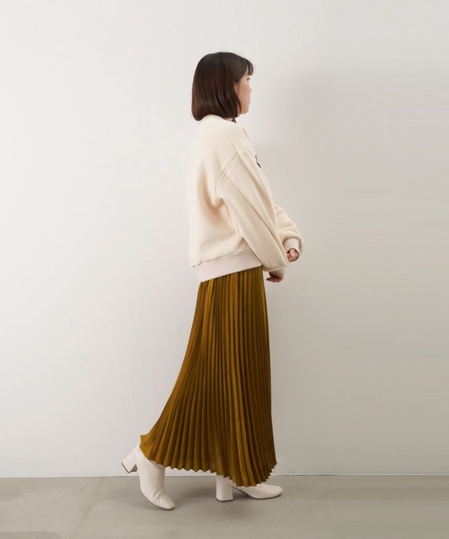 blanc basque（ブランバスク）の「BLANC basque ブランバスク 裏起毛ARMYトレーナー（スウェット・レディース・ブラック/アイボリー・FREE）」の8枚目の写真