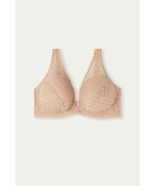 新品　未使用　シャンデール　ブラックレースバルコネットブラジャー Intimissimi ブラジャー Hypnotic Details バルコネットブラ