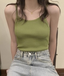 シンプルリブキャミソール◇
