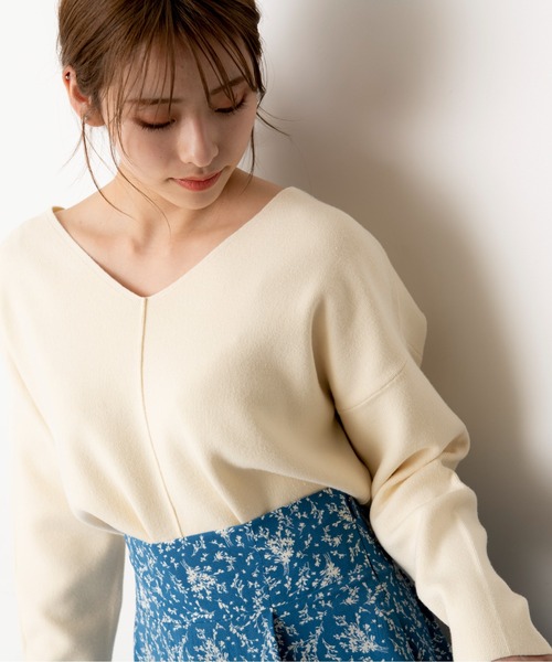 FREE'S MART（フリーズマート）の「◆総針前後2Way裾ダーツニット（ニット/セーター・レディース・ブラック/ホワイト/グリーン/オレンジ・FREE）」の11枚目の写真