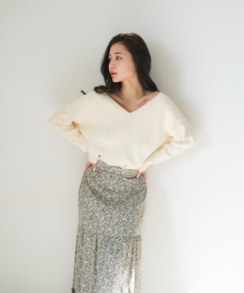 FREE'S MART（フリーズマート）の「◆総針前後2Way裾ダーツニット（ニット/セーター・レディース・ブラック/ホワイト/グリーン/オレンジ・FREE）」の15枚目の写真