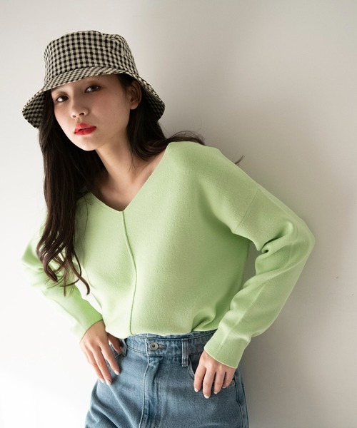 FREE'S MART（フリーズマート）の「◆総針前後2Way裾ダーツニット（ニット/セーター・レディース・ブラック/ホワイト/グリーン/オレンジ・FREE）」の14枚目の写真