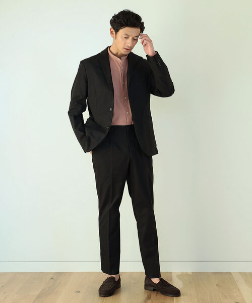 B:MING by BEAMS(ビーミングバイビームス)の「B:MING by BEAMS / NOMAD コットン調 ストレッチ ジャケット (セットアップ対応)(スーツジャケット・メンズ・ブラック/ダークブラウン/カーキ・44/46/48/50)」の4枚目の写真