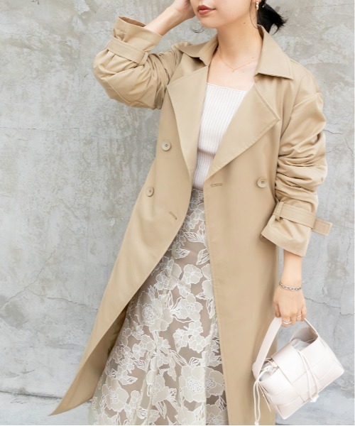 RANDA(ランダ)の「カッティングデザイントレンチコート(トレンチコート・レディース・アイボリー/ベージュ・1/0)」の13枚目の写真