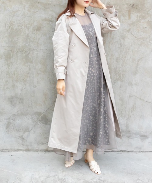 RANDA(ランダ)の「カッティングデザイントレンチコート(トレンチコート・レディース・アイボリー/ベージュ・1/0)」の14枚目の写真
