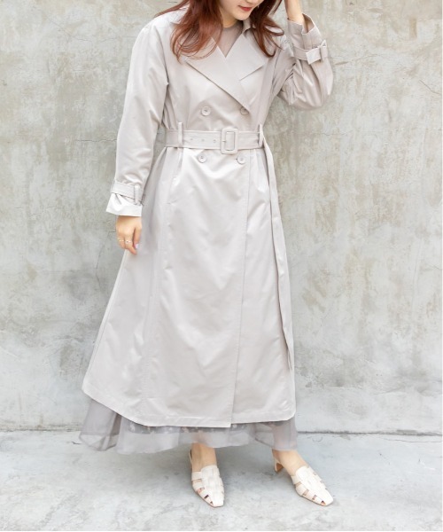 RANDA(ランダ)の「カッティングデザイントレンチコート(トレンチコート・レディース・アイボリー/ベージュ・1/0)」の15枚目の写真