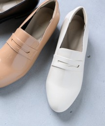 Noubel Voug Relax | 【晴雨兼用】ソフトエナメルタイプ ローファー ローヒール パンプス(レインシューズ)