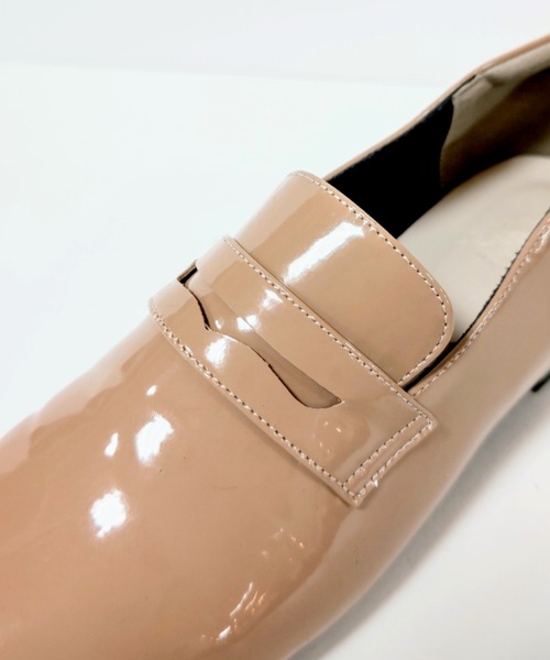 Noubel Voug Relax（ヌーベルヴォーグリラックス）の「【晴雨兼用】ソフトエナメルタイプ ローファー ローヒール パンプス（レインシューズ・レディース・ベージュ/ブラック/アイボリー・L/M/LL/S）」の13枚目の写真