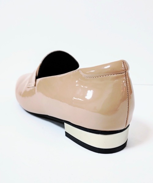 Noubel Voug Relax（ヌーベルヴォーグリラックス）の「【晴雨兼用】ソフトエナメルタイプ ローファー ローヒール パンプス（レインシューズ・レディース・ベージュ/ブラック/アイボリー・L/M/LL/S）」の12枚目の写真