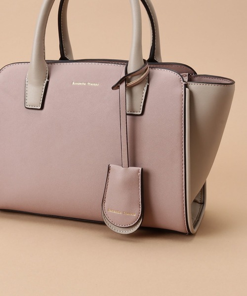Samantha Thavasa（サマンサタバサ）の「バイカラーハンドルバッグ（ハンドバッグ・レディース・ブラック/グレイッシュベージュ/ピンクベージュ/オフホワイト・FREE）」の15枚目の写真