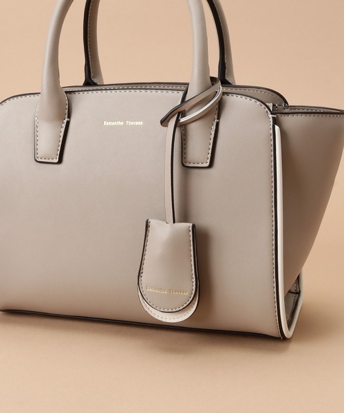 Samantha Thavasa（サマンサタバサ）の「バイカラーハンドルバッグ（ハンドバッグ・レディース・ブラック/グレイッシュベージュ/ピンクベージュ/オフホワイト・FREE）」の21枚目の写真