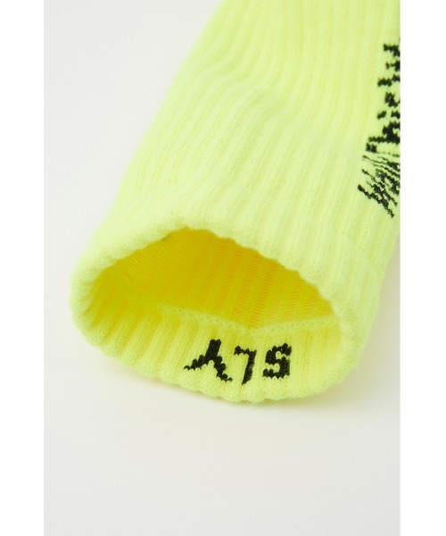 SLY(スライ)の「LOGO JQ SOCKS ロゴ ソックス(ソックス/靴下・レディース・ホワイト/イエロー・FREE)」の14枚目の写真