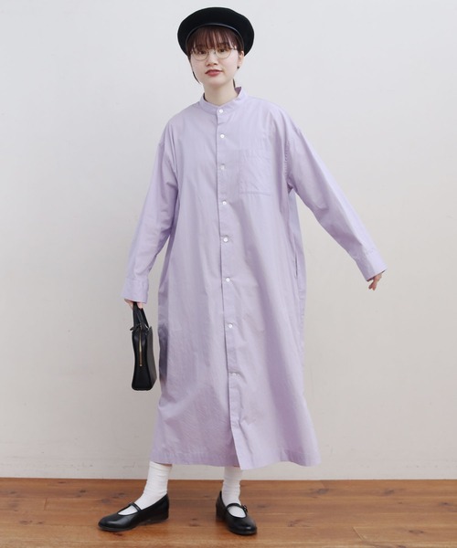 fig Ｌondon（フィグロンドン）の「sunny day shirt dress（シャツワンピース・レディース・その他/パープル/ホワイト・FREE）」の11枚目の写真