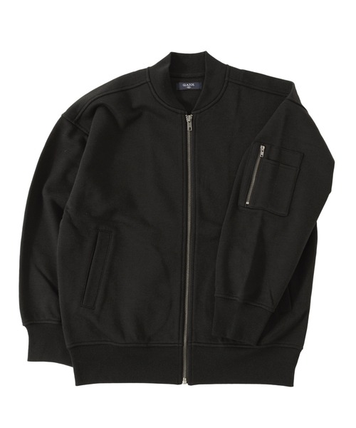 GLAZOS（グラソス）の「裏毛・ドロップショルダーMA-1（MA-1・キッズ・ネイビー/ベージュ系その他/ブラック・140cm/170cm/130cm/150cm/160cm）」の2枚目の写真