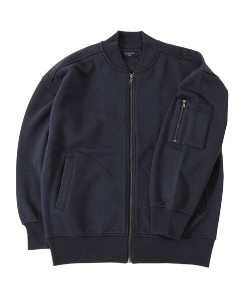 GLAZOS（グラソス）の「裏毛・ドロップショルダーMA-1（MA-1・キッズ・ネイビー/ベージュ系その他/ブラック・140cm/170cm/130cm/150cm/160cm）」の11枚目の写真