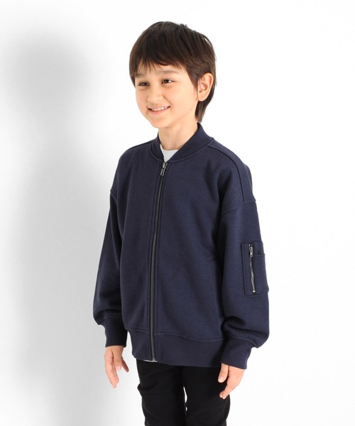 GLAZOS（グラソス）の「裏毛・ドロップショルダーMA-1（MA-1・キッズ・ネイビー/ベージュ系その他/ブラック・140cm/170cm/130cm/150cm/160cm）」の13枚目の写真