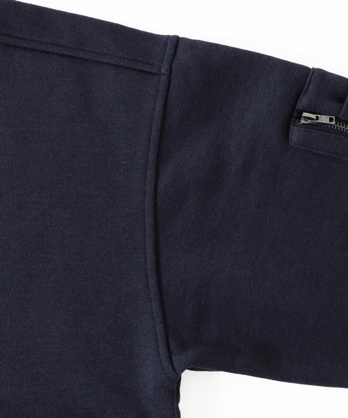 GLAZOS（グラソス）の「裏毛・ドロップショルダーMA-1（MA-1・キッズ・ネイビー/ベージュ系その他/ブラック・140cm/170cm/130cm/150cm/160cm）」の4枚目の写真