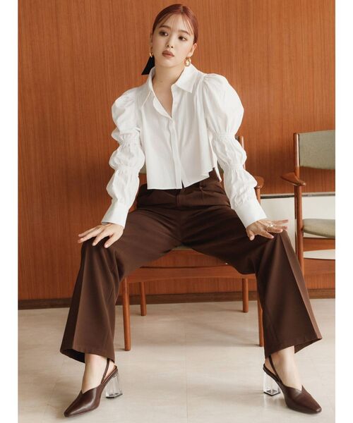 CALNAMUR（カルナムール）の「クリアヒールパンプス（パンプス・レディース・ブラウン/アイボリー・LARGE/MEDIUM/SMALL）」の10枚目の写真