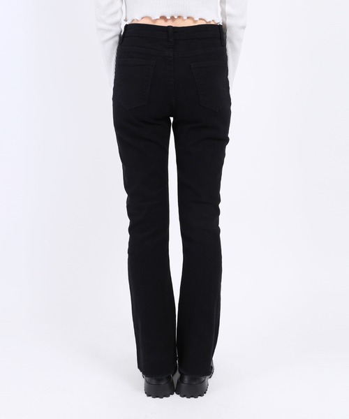 WC（ダブル シー）の「フレアカラーパンツ（デニムパンツ・レディース・ブラック/ブラウン/ベージュ・FREE）」の6枚目の写真