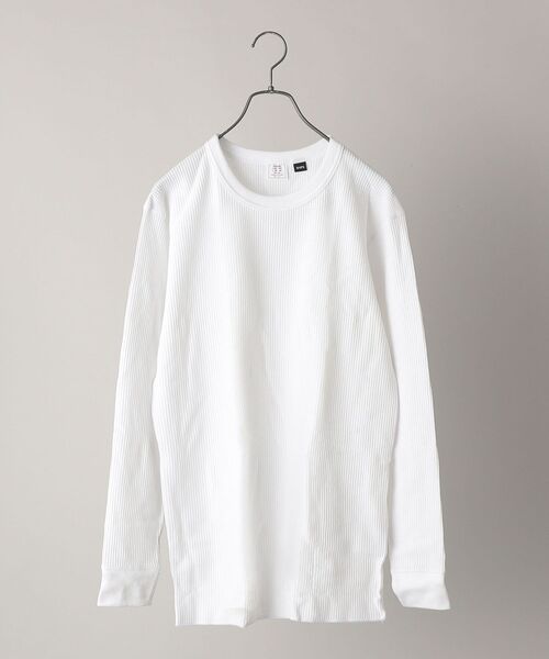 JEMORGAN（ジェーイーモーガン）の「【SHIPS別注】JEMORGAN: ワッフル ロングスリーブ Tシャツ (ロンT)（Tシャツ/カットソー・メンズ・ブラック/グレー/ホワイト/ネイビー/ライトグレー・L/M）」の2枚目の写真
