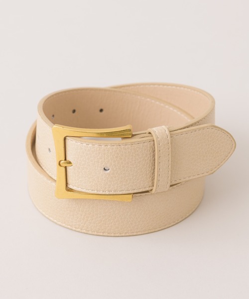 KATHARINE ROSS(キャサリンロス)の「【KATHARINE ROSS】レザーライクマットゴールドバックルベルト 38mm幅 WEB限定(ベルト・レディース・ブラック/ベージュ/ブラウン・MEDIUM)」の10枚目の写真