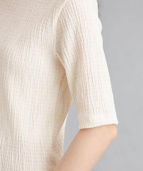 green label relaxing(グリーンレーベルリラクシング)の「ボタンデザイン シャーリング プルオーバー カットソー(Tシャツ/カットソー・レディース・ベージュ/ネイビー/オフホワイト・FREE)」の8枚目の写真