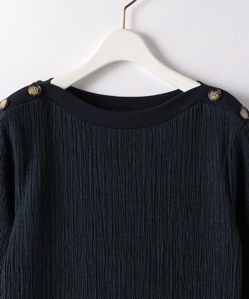 green label relaxing(グリーンレーベルリラクシング)の「ボタンデザイン シャーリング プルオーバー カットソー(Tシャツ/カットソー・レディース・ベージュ/ネイビー/オフホワイト・FREE)」の18枚目の写真